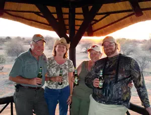 Ernie and hunting friends relaxing