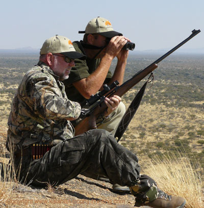 Michael and Roy Langley hunting in northern Namibia Namibia Hunting