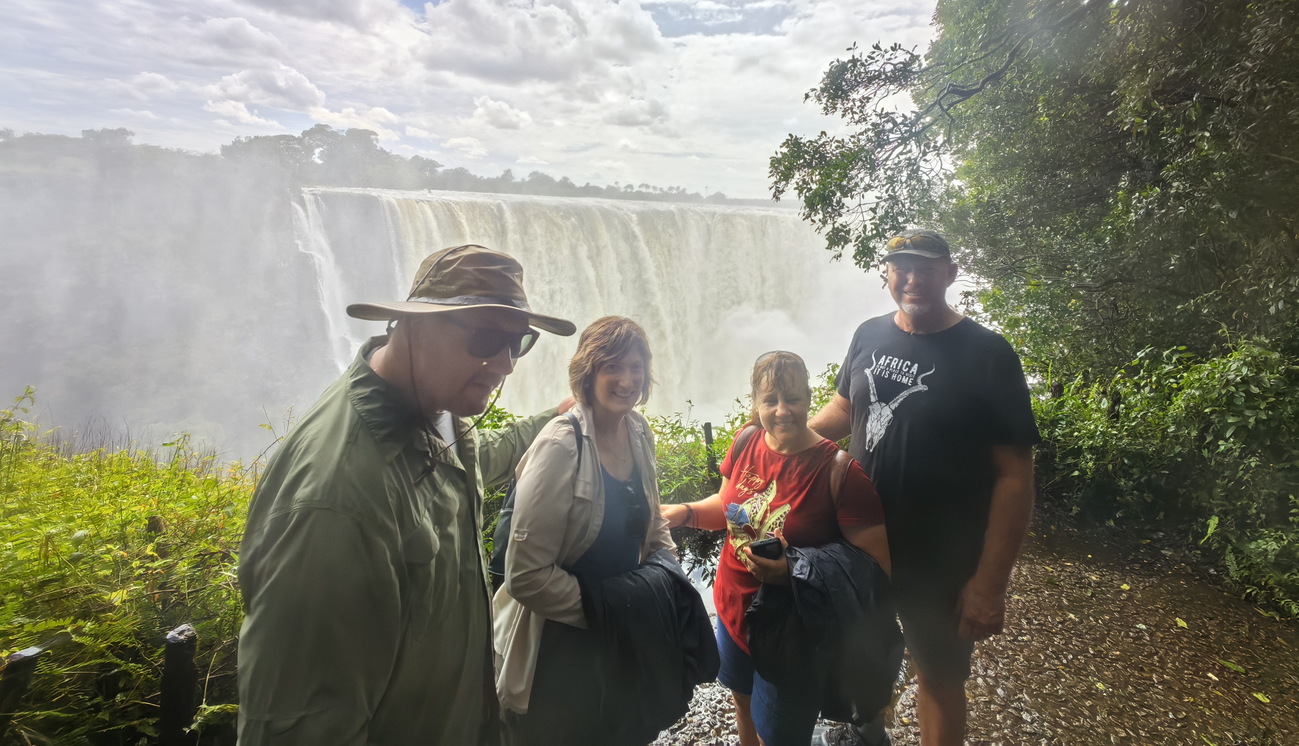 Hunting friends visiting Vic Falls