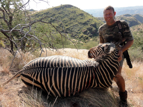 Michael's Zebra trophy Namibia zebra hunting
