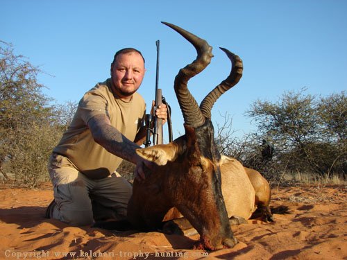 Igor Shakhidzanov with his Red Hartebeest Red Hartebeest Hunt Namibia