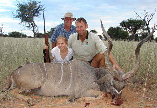 Maria's first Kudu Youth Kudu Hunt Namibia
